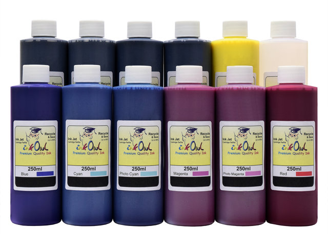 12x250ml ink to refill CANON PFI-1000, PFI-1100, PFI-1300, PFI-1700